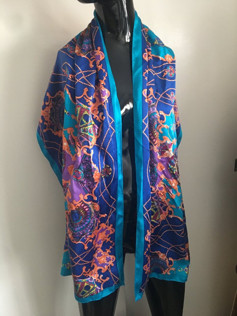 Unbranded 100% silk Art-to-Wear long rectangle scarf